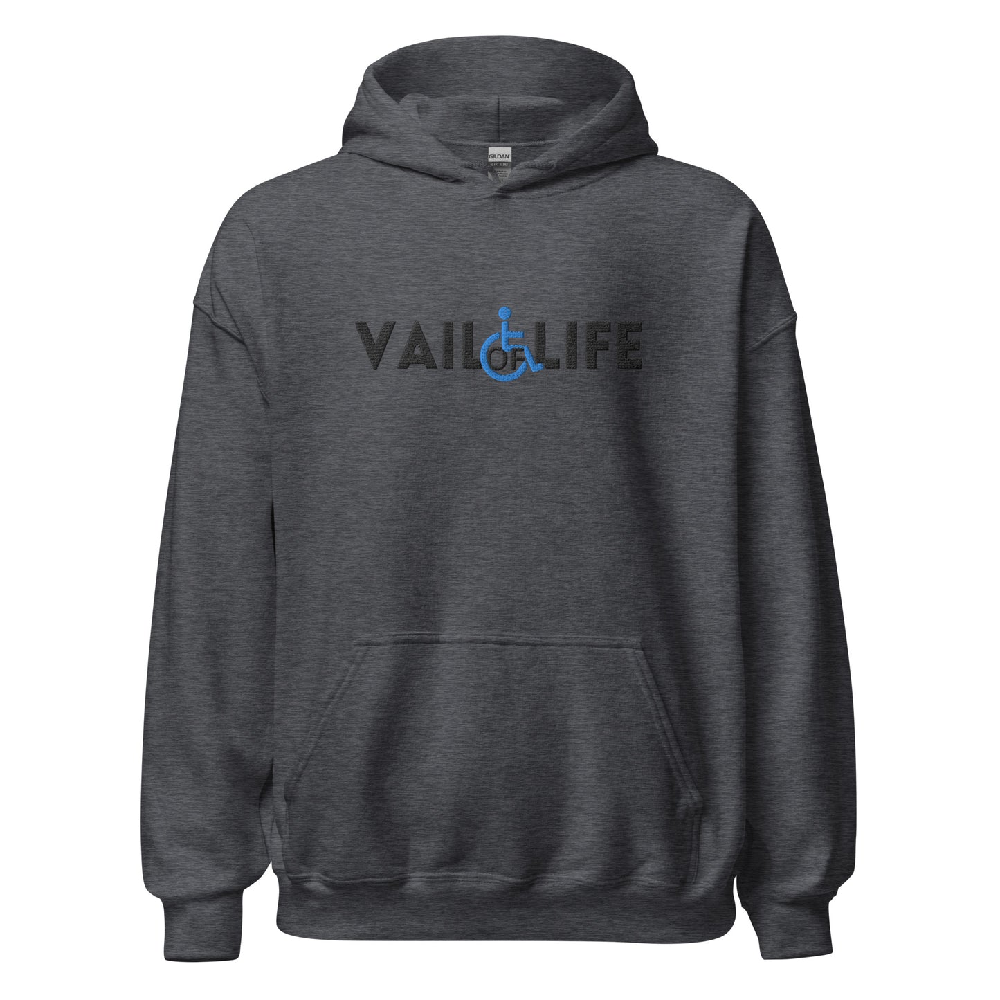 Vail of Life Embroidered Unisex Hoodie | Black Text