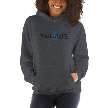 Vail of Life Embroidered Unisex Hoodie | Black Text