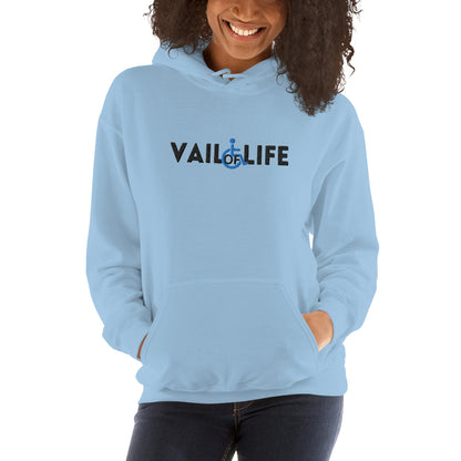 Vail of Life Embroidered Unisex Hoodie | Black Text