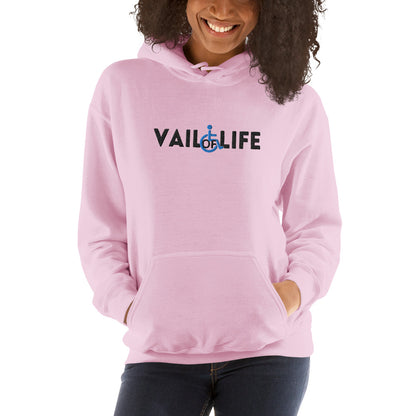 Vail of Life Embroidered Unisex Hoodie | Black Text