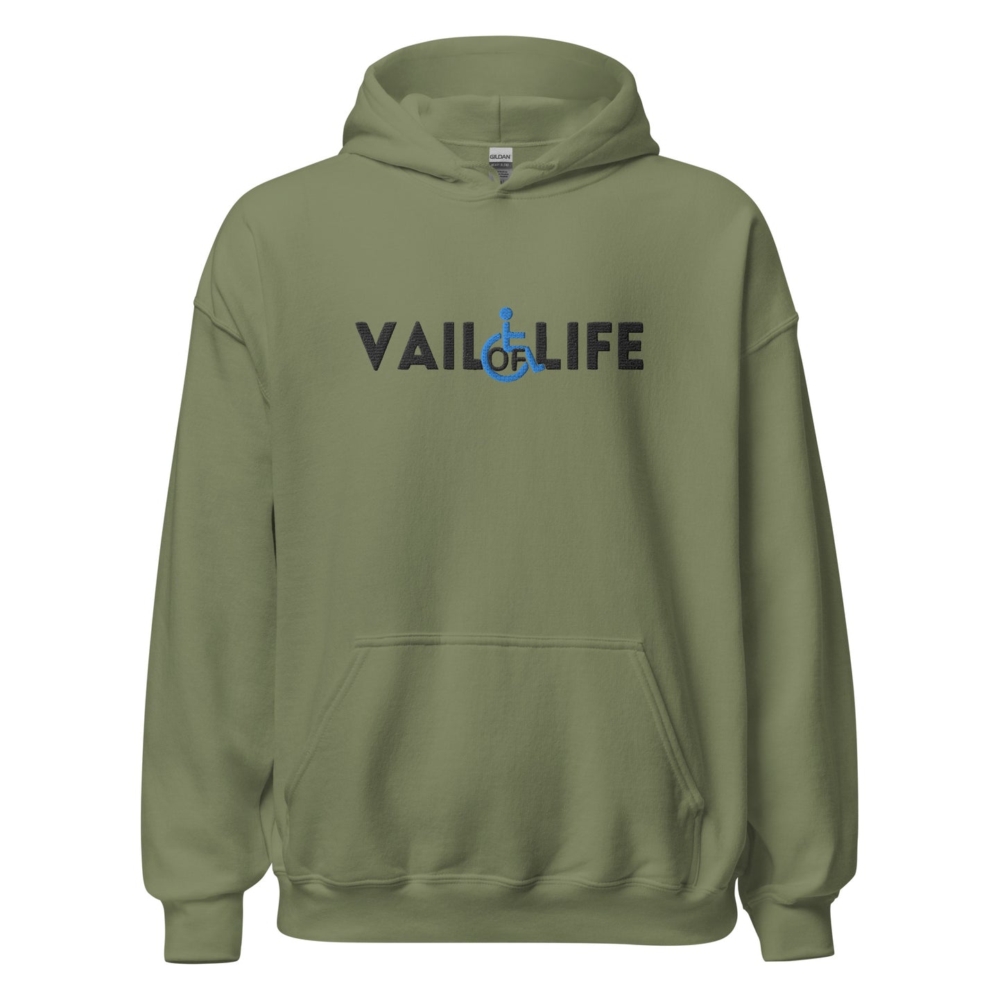 Vail of Life Embroidered Unisex Hoodie | Black Text