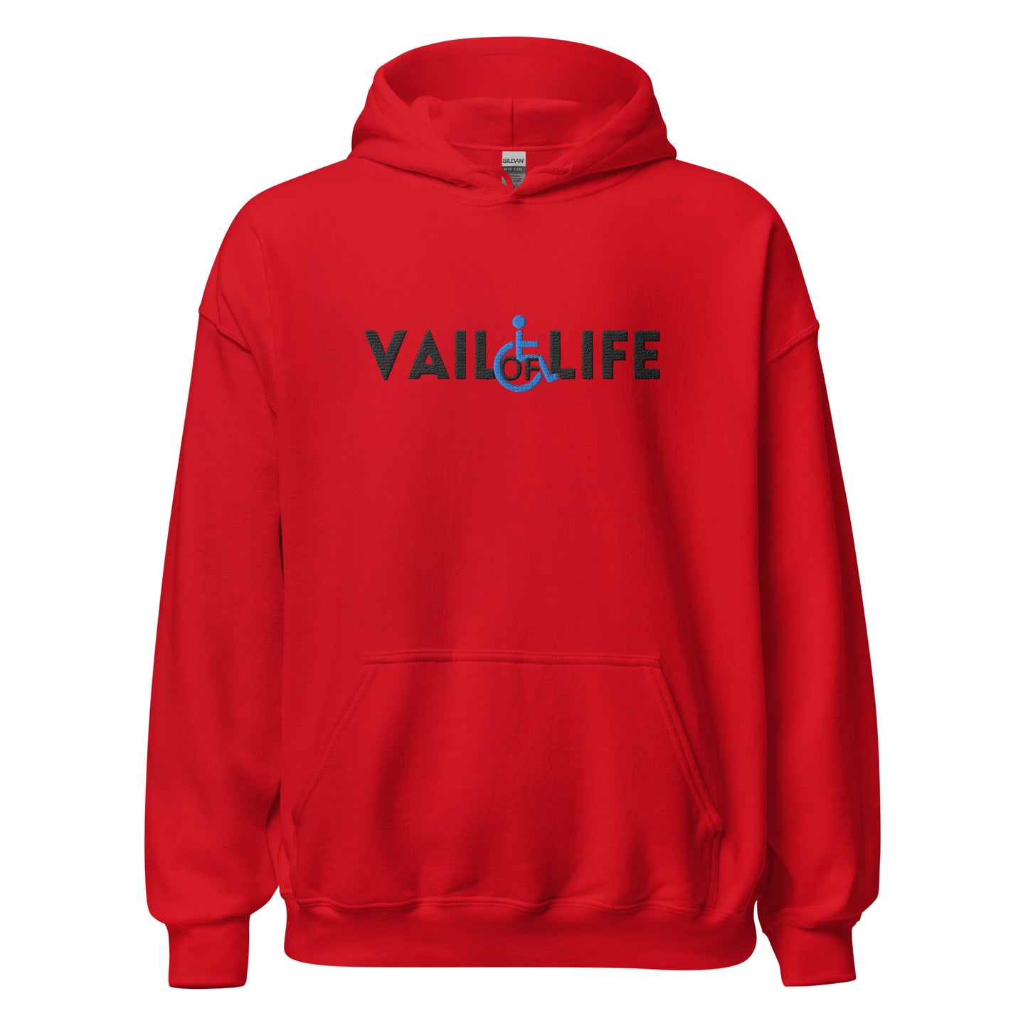 Vail of Life Embroidered Unisex Hoodie | Black Text