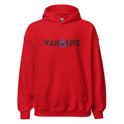 Vail of Life Embroidered Unisex Hoodie | Black Text